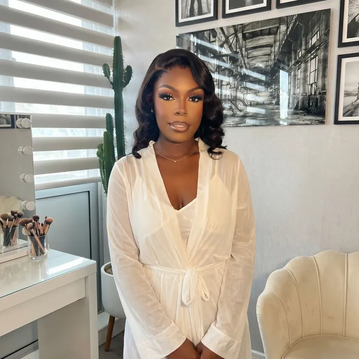 Avant maquillage mariée Forfait Diana — Vision Glam Beauty